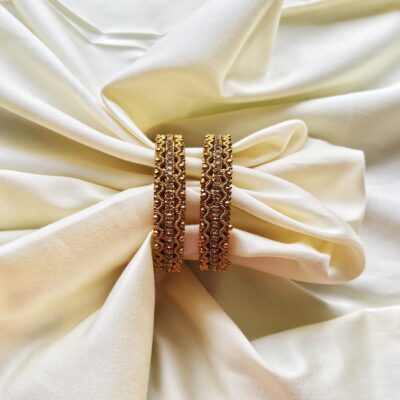 Antique Gold Finish Designer Bangles