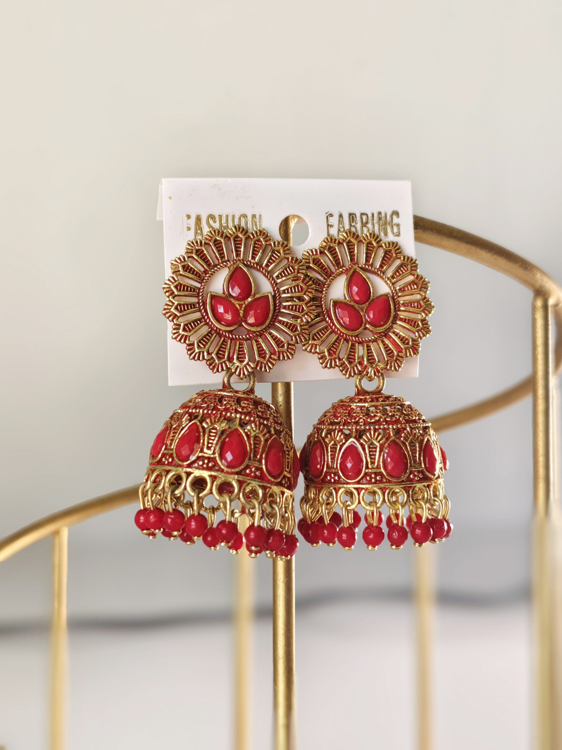Tejasvi Royal Kundan Jhumka Earrings