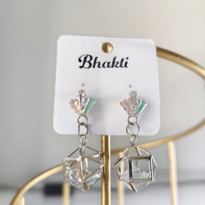 Royal Crystal Silver Hanging Earring