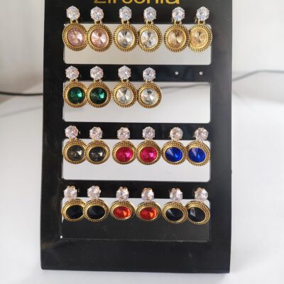 Royal Radiance Zirconia Drop Earrings – Vintage Jewel Collection