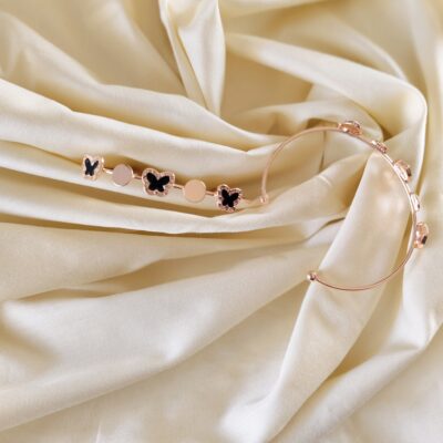 Rose Gold Geometric Charm Braclets