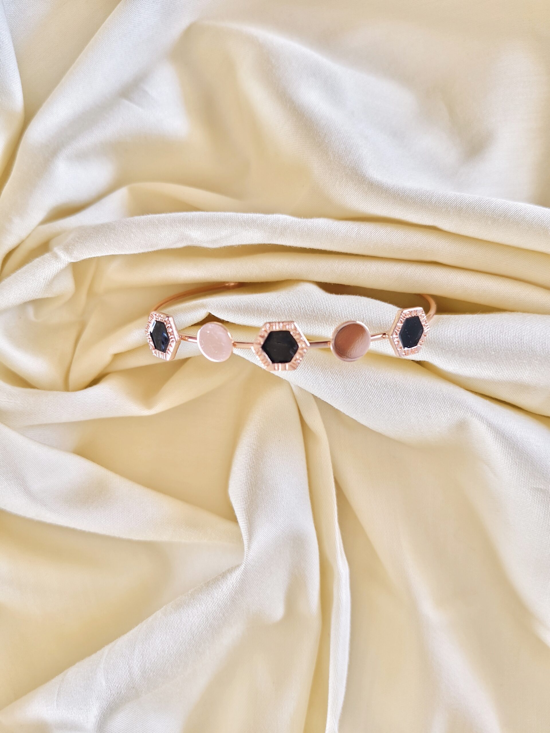 Rose Gold Geometric Charm Braclets - Image 3