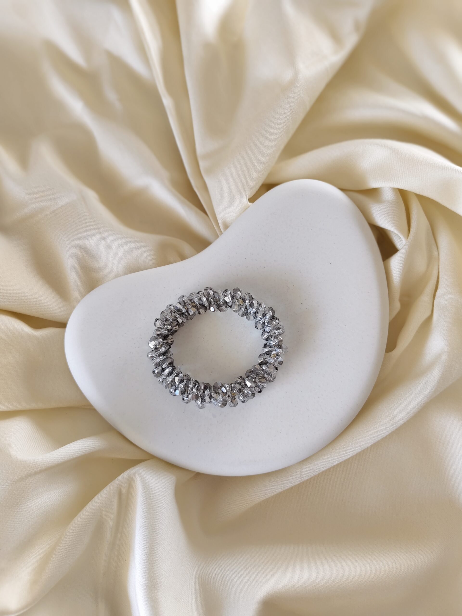 Crystal Beaded Elastic Hair Ties - Image 3