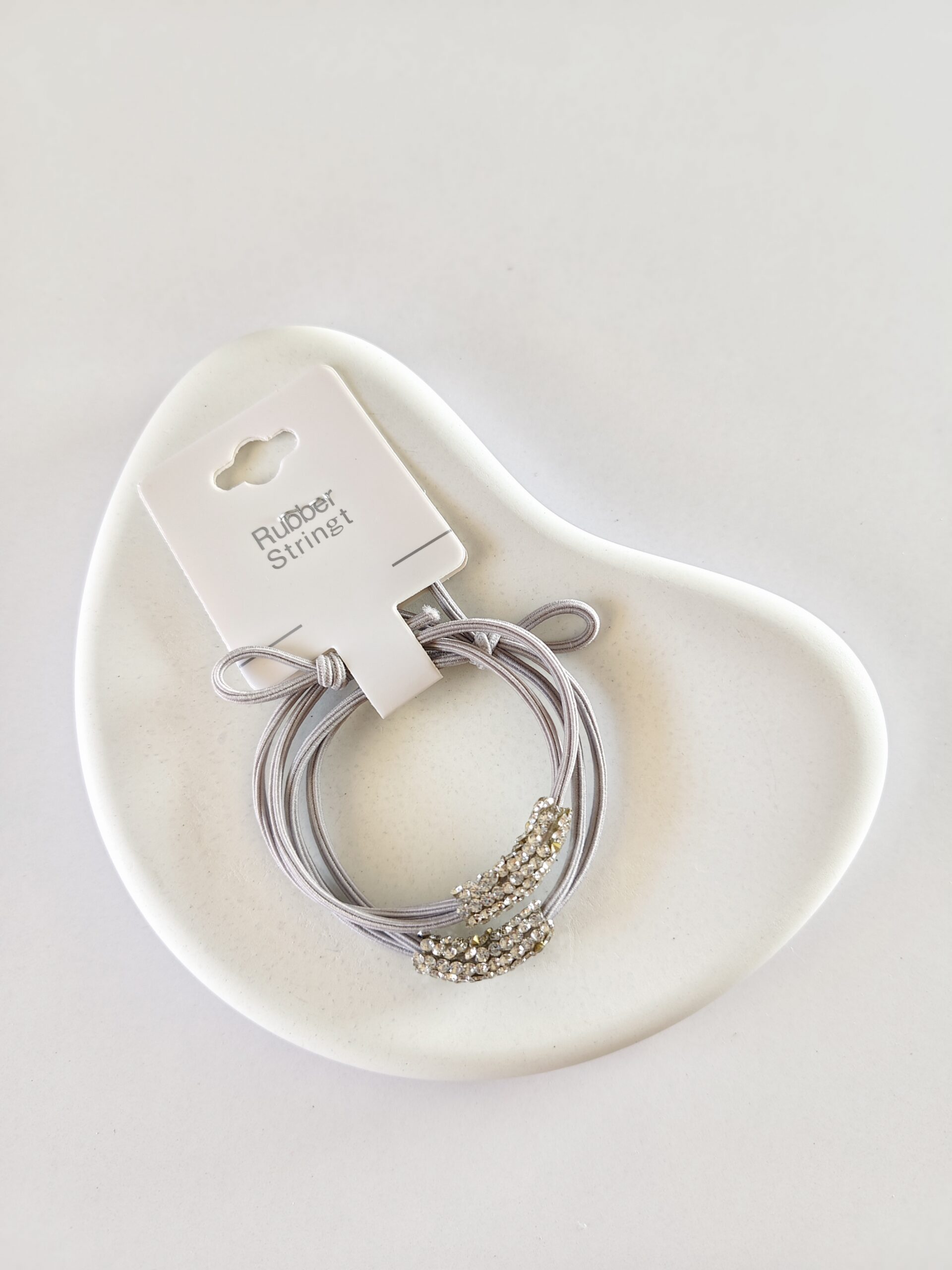 Glam Rhinestone Rubber Hair Bands- set of 2 - Image 3